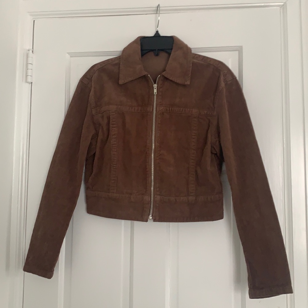 Brandy cropped brown jacket